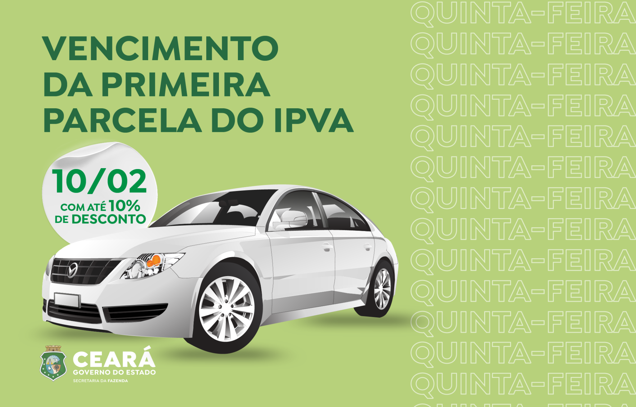 IPVA 2022 1ª parcela vence nesta quintafeira (10) Secretaria da Fazenda