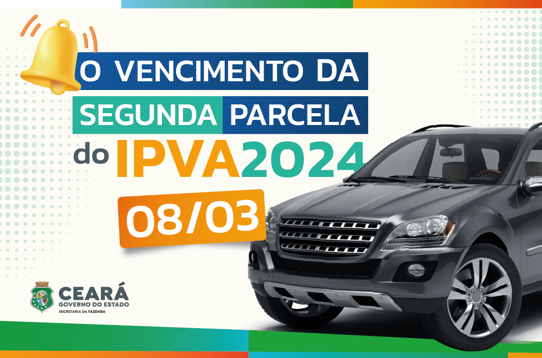 IPVA 2024 2ª parcela do tributo vence nesta sextafeira (8